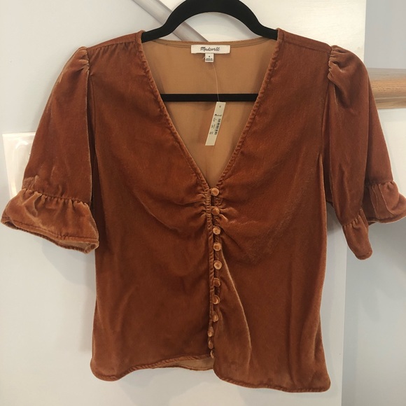 Madewell Tops - Madewell velvet blouse